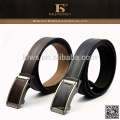 Cinturón de cuero ancho de la calidad formal excelente negro automático de la hebilla